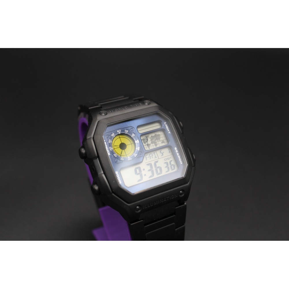Casio Royale AE1200 "Batman" Full Metal Mod – New in box/papers – Sapphire, PVD